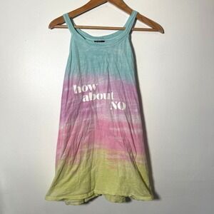 Torrid How About No Graphic Tank Top Pastel Tie Dye Ombre Plus Size 1 1X Cotton